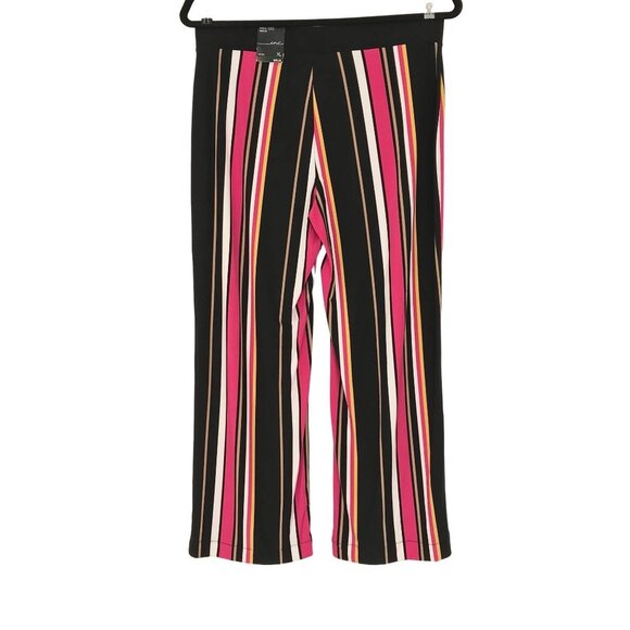 NWT INC International Concepts Stripe Wide Leg Pant Size XLarge Black, pink, yel - Picture 3 of 8